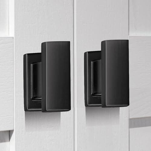 VEHCIL 10 Pack Matte Black Kitchen Cabinet Knobs Black Drawer Dresser Knobs Cabinet Handles for Cupboard Closet Bathroom Kitchen Cabinet Hardware,Solid Zinc Alloy