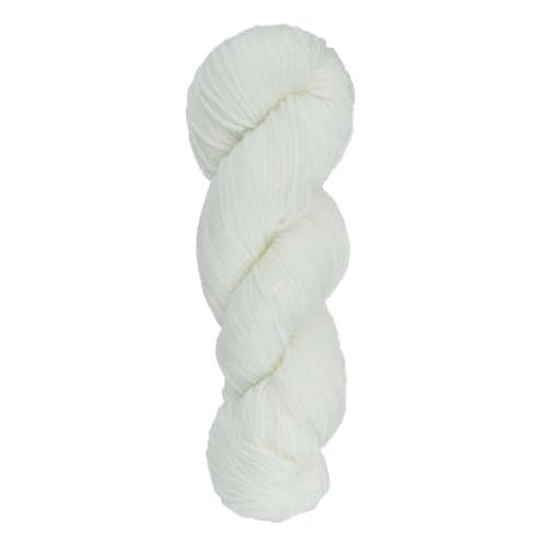Ganga Alisha Hand Knitting Yarn, 100% Acrylic Pack of 300 GMS (ALS07 - White)