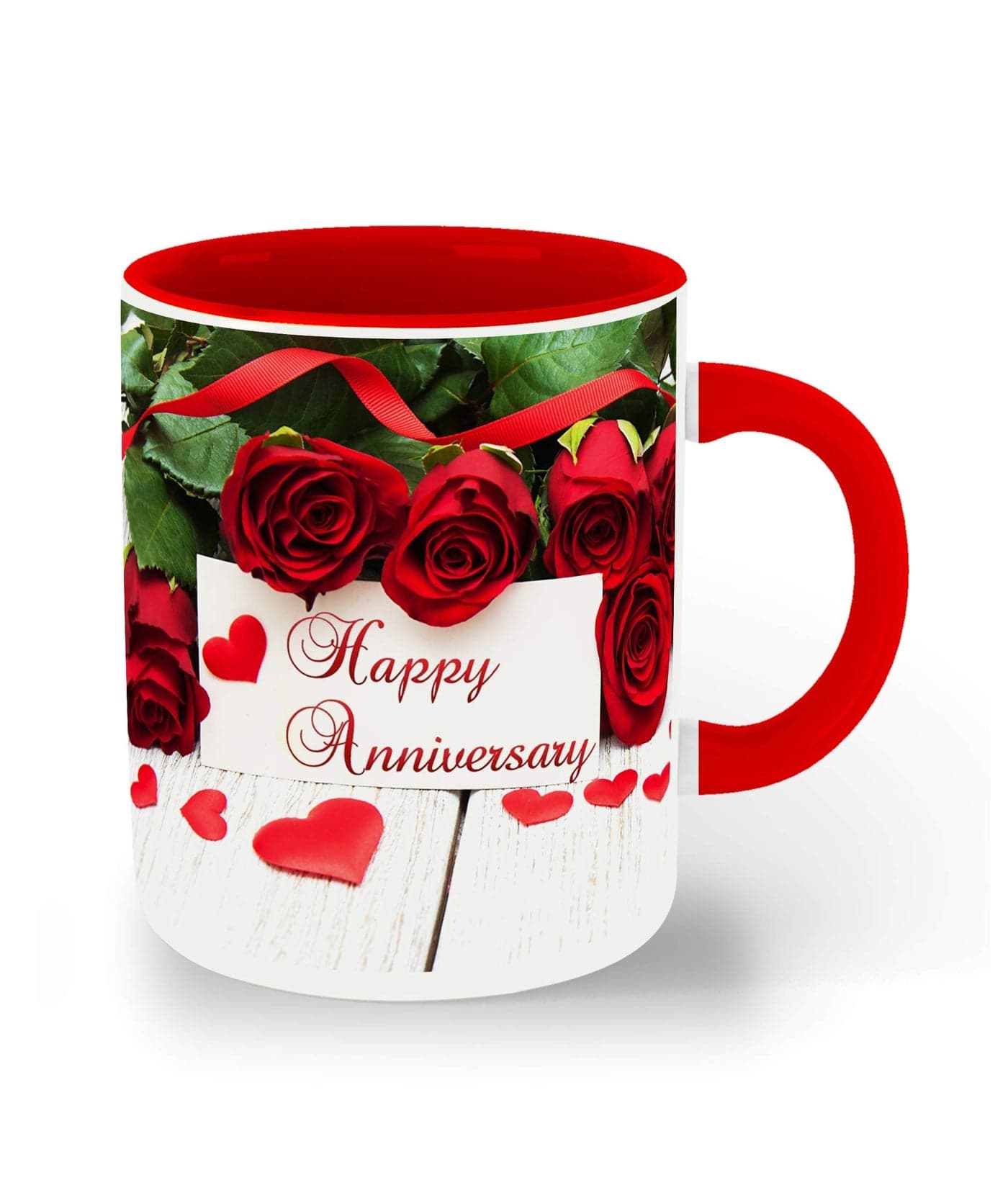 WHATS YOUR KICK Happy Anniversary, 1st Anniversary, 5th Anniversary, Printed Red Inner Colour Ceramic Coffee Mug- Gift for Husband, Gift for Wife| Friend| Couple, Best Gift, Unique Gifts (Multi 9)