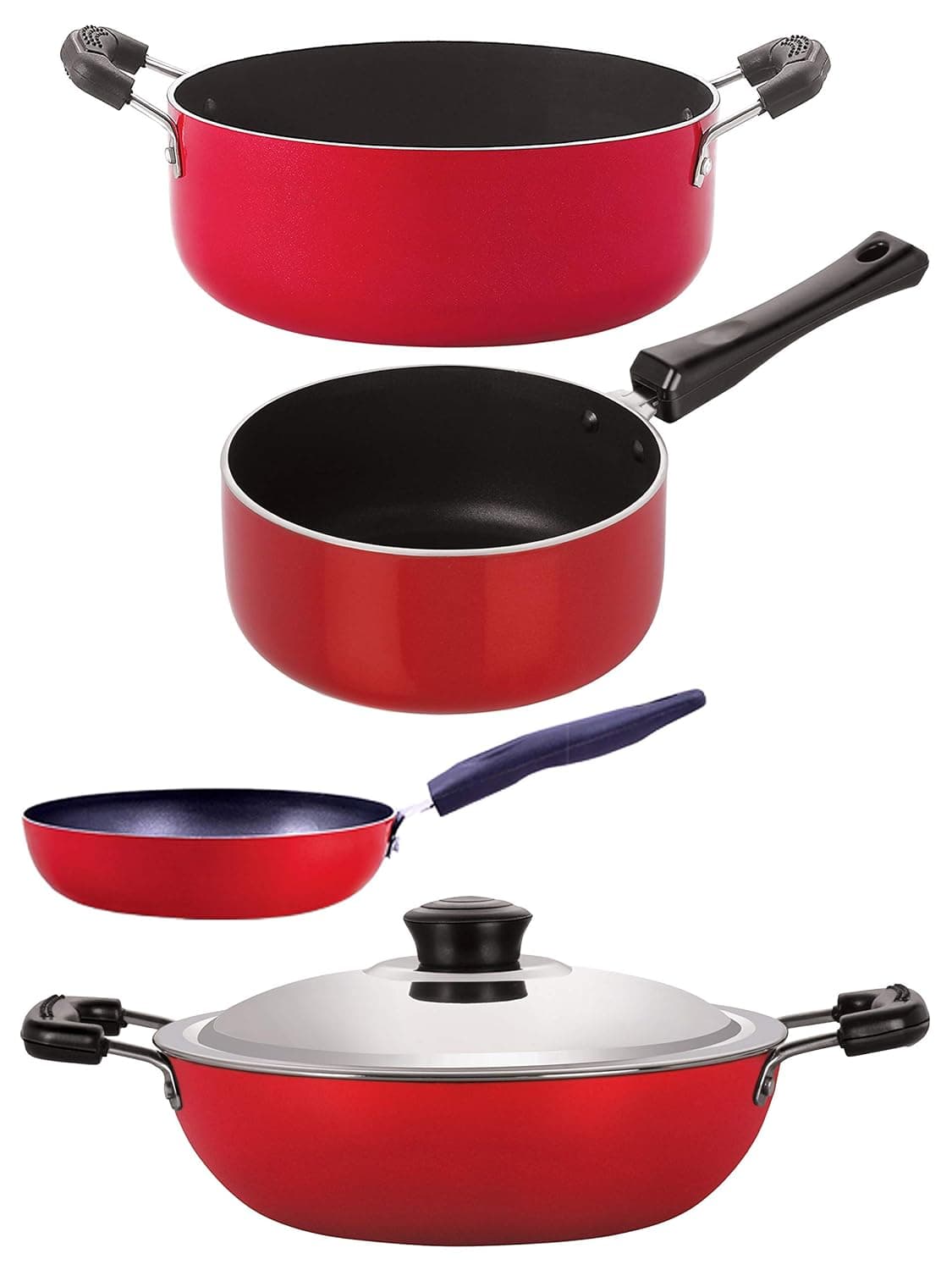 Nirlon Non Stick Aluminium Gift Set of 4 Pieces with Bakelite Handle (DKD(M)_SP(B)_CVG_CS24)