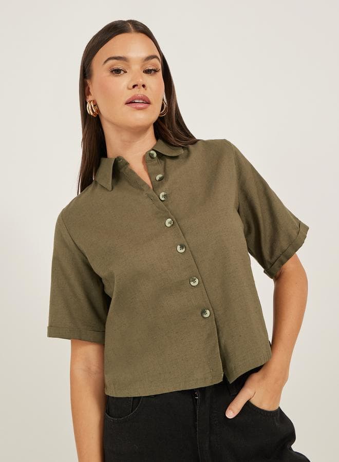 Boxy Fit Solid Dropped Shoulder Shirt