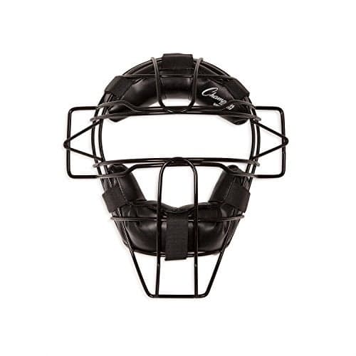 Champion Sports Pro Baseball Adult Mask - Umpires and Catchers - Extra Protection - Extended Guards - Adjustable Harness Baseball Mask - Adult Size,BLACK