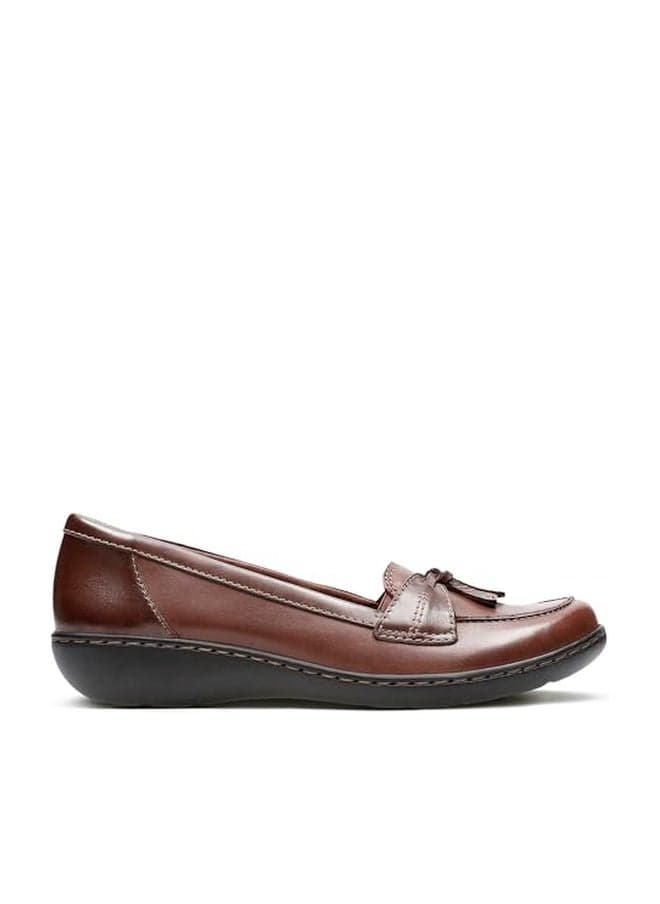 Clarks Women's Ashland Bubble Slip-On Loafer, Brown Multi, 10 Wide