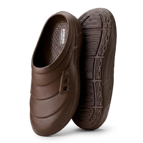 KOBURG Plasma Stylish Clogs for Men|Casual Walking Clogs|Sandals|Comfortable & Light Weight|Stylish & Anti-Skid|Waterproof KF-174 Brown