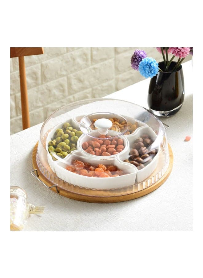 Candy Snack Plate Ceramic Fruit Platter Tray Multicolour