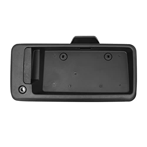 Exterior Door Handle, Compatible with 1996-2015 Chevy Express GMC Savana 1500 2500 3500 Van, Rear Right Cargo Door Handle with License Plate Bracket Holder Housing | 15269298 25866289 Tailgate Handle