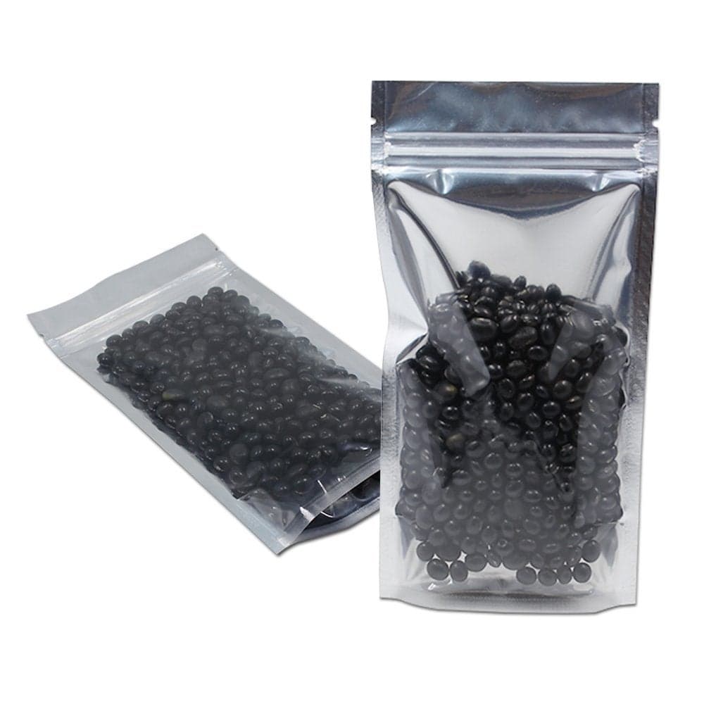 FERENLI 1000 Pieces Stand Up Clear for Zip Resealable Aluminum Lock Mylar Foil Plastic Packaging Bag Zipper Lock Heat Seal with Tear Notch Long Term Food Storage 35x55 inch