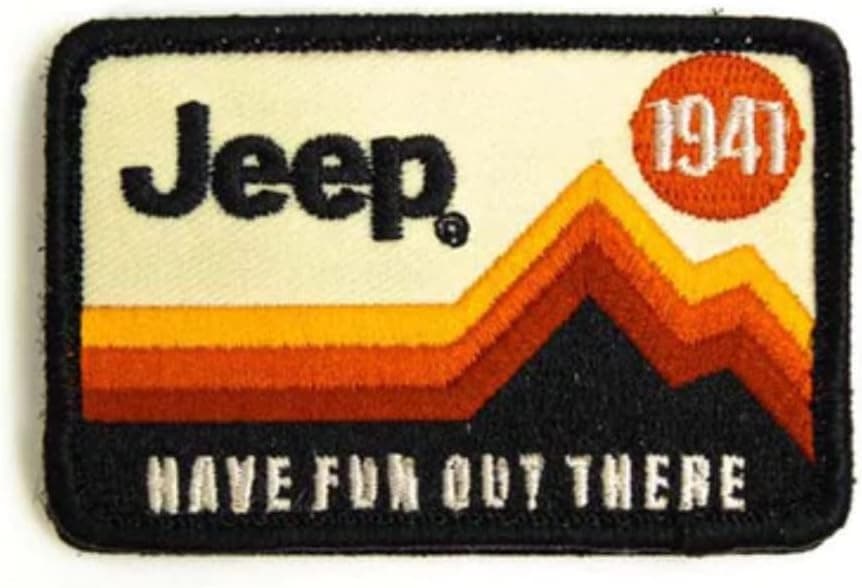 Jeep Have Fun Out There Logo Ironon Heat Seal Stitchon Embroidered Patch