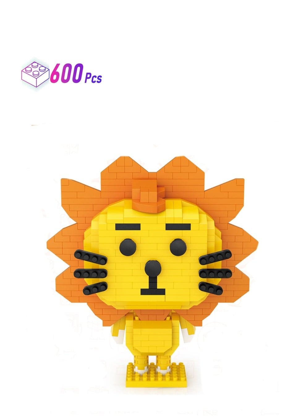 600pcs Lion Model Set Building Blocks Creative Diy Simulation Collection Building Assembly Children'S Toys Home Decoration