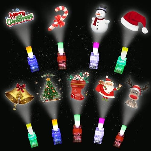 Fnayol Christmas Party Favors for Kids 36Pcs LED Light Up Finger Lights Christmas Stocking Stuffers for Kids Light Up Rings Christmas Toy Gifts For Boys Girls Gifts Ring Red