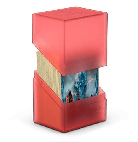 Ultimate Guard Boulder 80 Classic Deck Case for 80 DoubleSleeved TCG Cards Ruby Secure Durable Storage for Trading Card Games SoftTouch Finish
