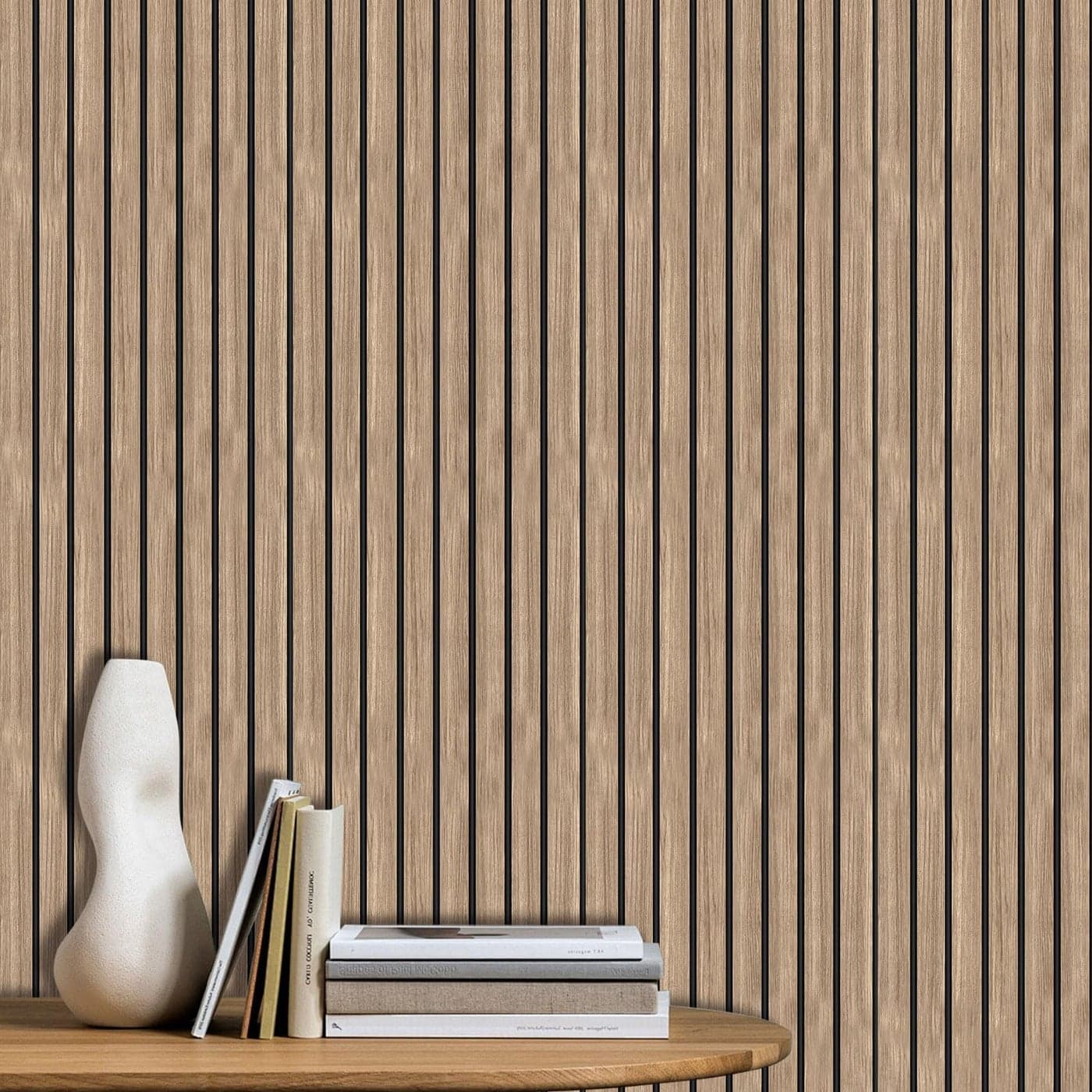 HLNIUC Brown Faux Wood Slat Wallpaper 17x118Peel And Stick wood Panel Grain PAPEL Para Pared Decorative Room Paper Wooden Texture Wall Paper Wood Look PVC Vinyl Contact Paper for Living Room Bedroom