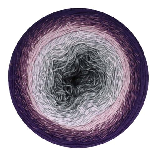 Scheepjes Cotton Whirl 1094 yd (1000 m) Cake Yarn, 100% Cotton, Color 701 Grape Jam