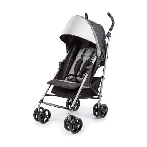 3Dlite ST Convenience Stroller Black Gray Lightweight Stroller with Steel Frame Large Seat Area MultiPosition Recline Large Storage Basket Infant Stroller for Travel and More