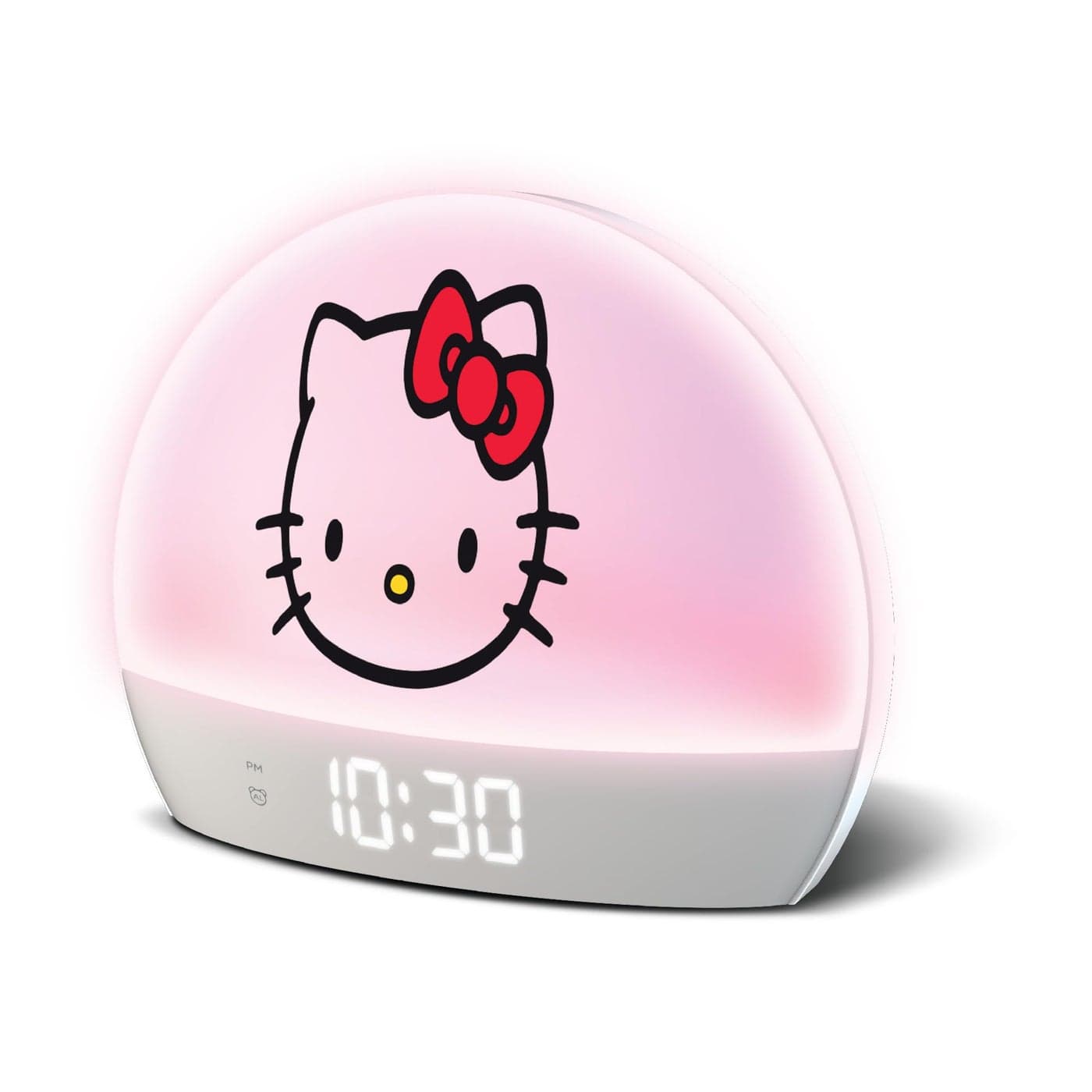 Hello Kitty Sunrise Alarm Clock Multicolor Lights USB Charging LED Display and Snooze Function