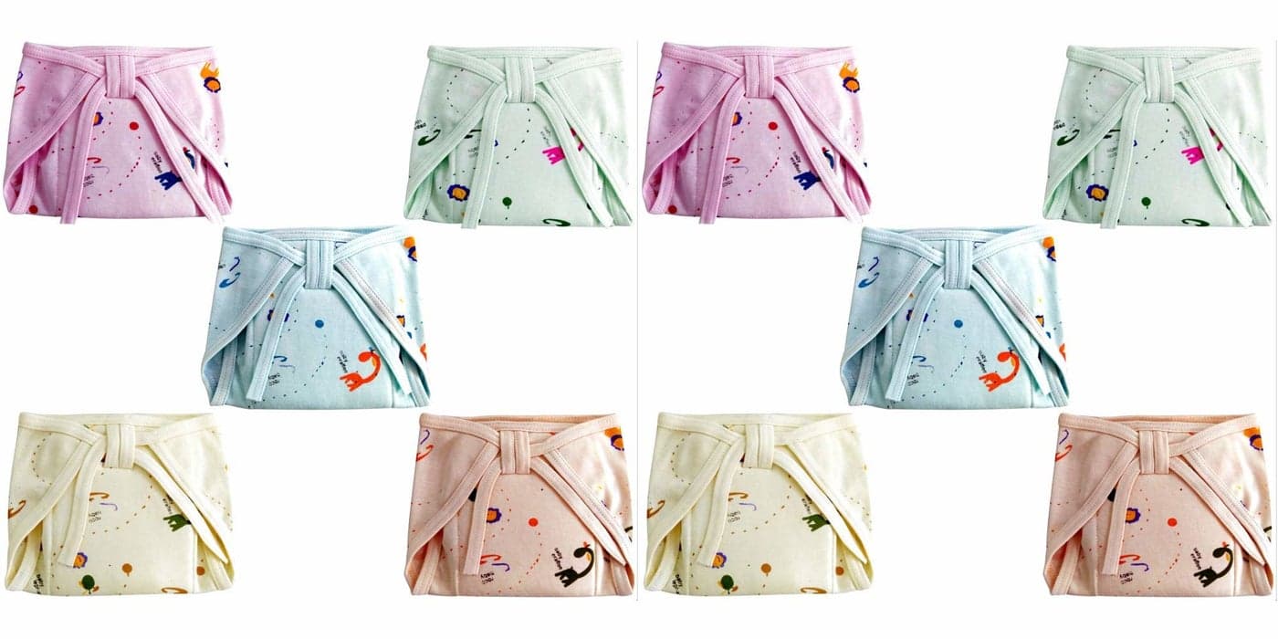 BREEZEWAY New born baby Cotton Cloth Nappies Extra cushioned Extra Absorbent, Adjustable Washable Reusable Langot Nappies Padded Diapers (Pack of 10) (Large 12-18 month babies)