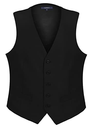 Gioberti Men's Formal Suit Vest Fit for Business or Casual Dress, Black, 3X-Large