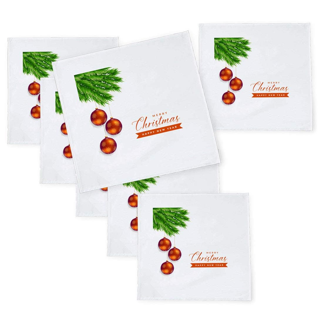 Kesri Gifts Christmas Theme Tafta Silk Table Napkins 10x 106 pcs for Xmas Decoration Christmas OrnamentsChristmas Gift ksnpxmas163P