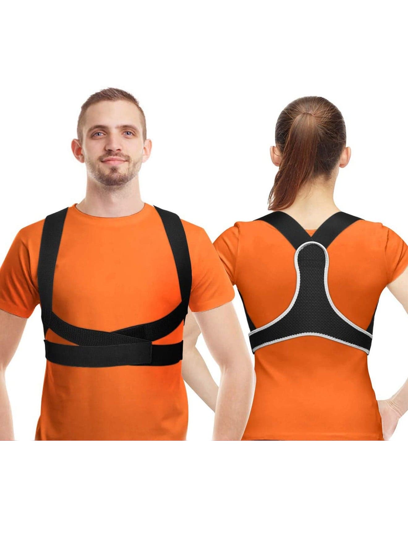 Posture Corrector for Women Men,Ultra Thin Light Upper Back Support Brace for Clavicle,Neck,Back Shoulder Pain Relief,New Invisible Correction Hunchback Adjustable Sitting Posture Corrector (M)
