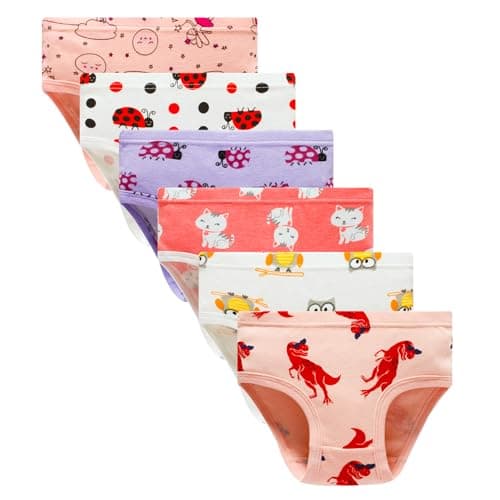 Winging Day Packs of 6 Little Girls Panties Underwear Assorted Styles Size 5