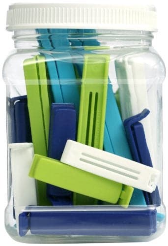 Linden Sweden Twixit Bag Clips - Keep Food Fresh, Stop Spillage - Easily Date Stamp Frozen Bags - Chip Clips for Storage & Organizing - Microwave, Freezer & Dishwasher-Safe - BPA-Free - Set of 26