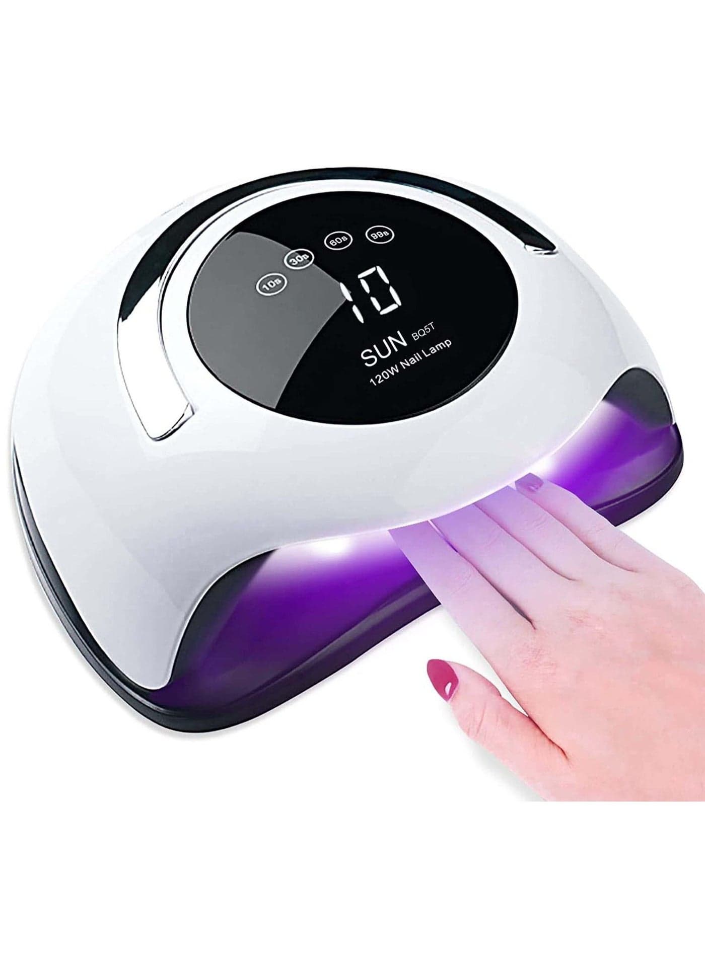 120W UV LED Nail Lamp Faster Nail Dryer for Gel Nail Polish, UV Gel Polish Curing With 36 Light Beads & 4 Timer Setting,Professional Curing Lamp,Auto Sensor Nail Machine