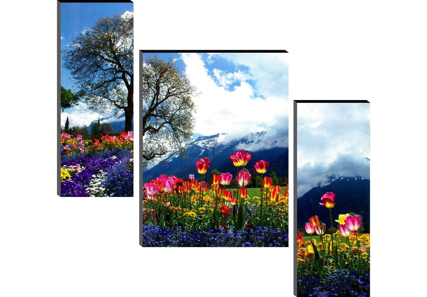 SAF paintings 6MM Mountain Nature Set of 3 Panel Painting(SANFJM1111) SAFJM1111