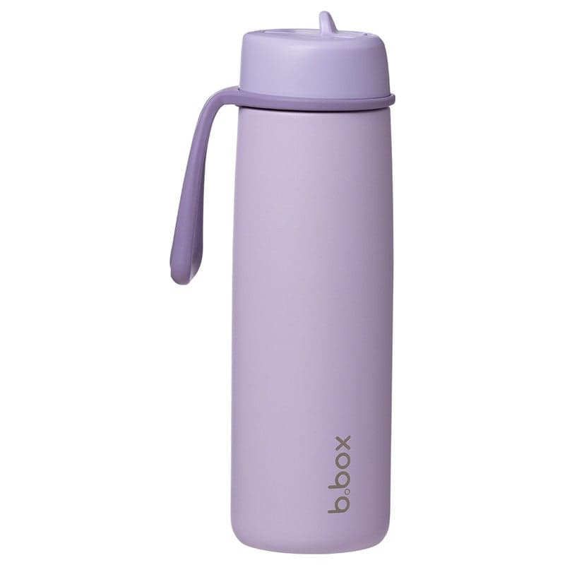 B.Box Insulated Flip Top Water Bottle with Straw | Stainless Steel | Leakproof & Cup Holder Friendly | BPA-Free | Keeps Drinks Cold up to 44 Hours | 690ml (23.3 fl oz)-Indigo Rose