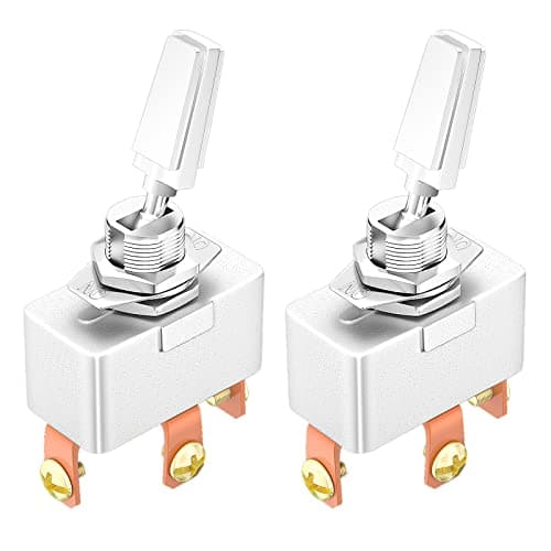 DaierTek ON-Off-ON 3 Position Toggle Switch 50 Amp 12V Heavy Duty 3 Way Toggle Switch SPDT 3 Pin 12 Volt for Automotive Car -2pcs