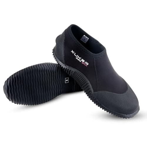 XUKER Neoprene Diving Scuba Boots Men Women 3mm Wetsuit Water Booties with Anti-Slip Sole Sand Beach Shoes