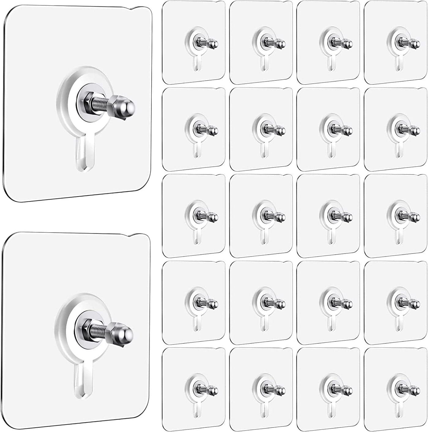 Boniry 10 Pcs Hooks for Wall Heavy Items Nail Hooks for Hanging Strong | Adhesive Hooks for Wall Heavy Duty | Self Adhesive Hook | Wall Hook Sticker | Strong Adhesive Hooks