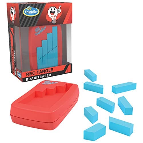 Think Fun Pocket Brainteasers Rectangle Puzzle Game and STEM Toy for Boys and Girls Age 8 and Up