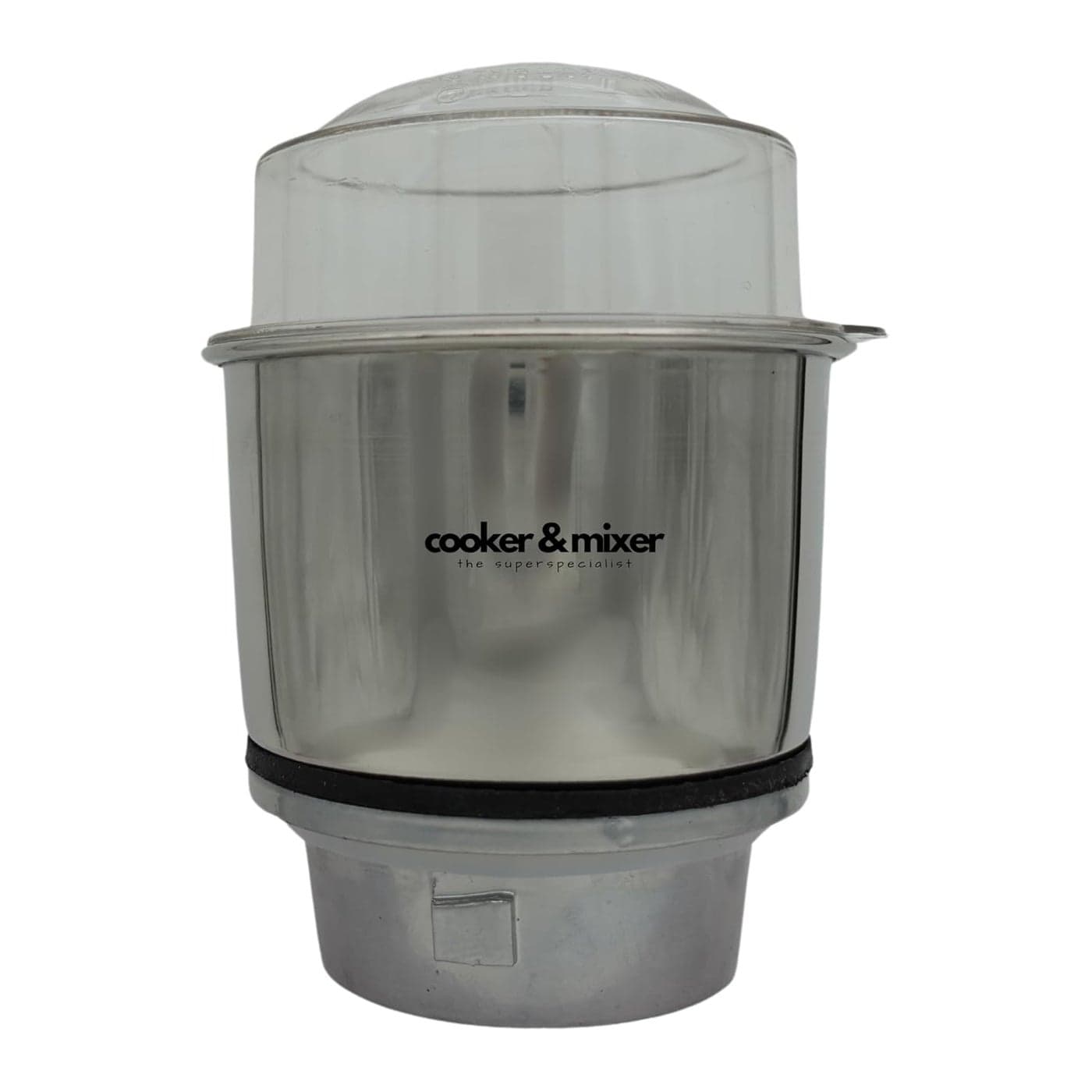 cookermixer Stainless Steel Chutney Jar Alloy Metal Base Compatible with maximum Indian Mixer Grinder brands 400 ml