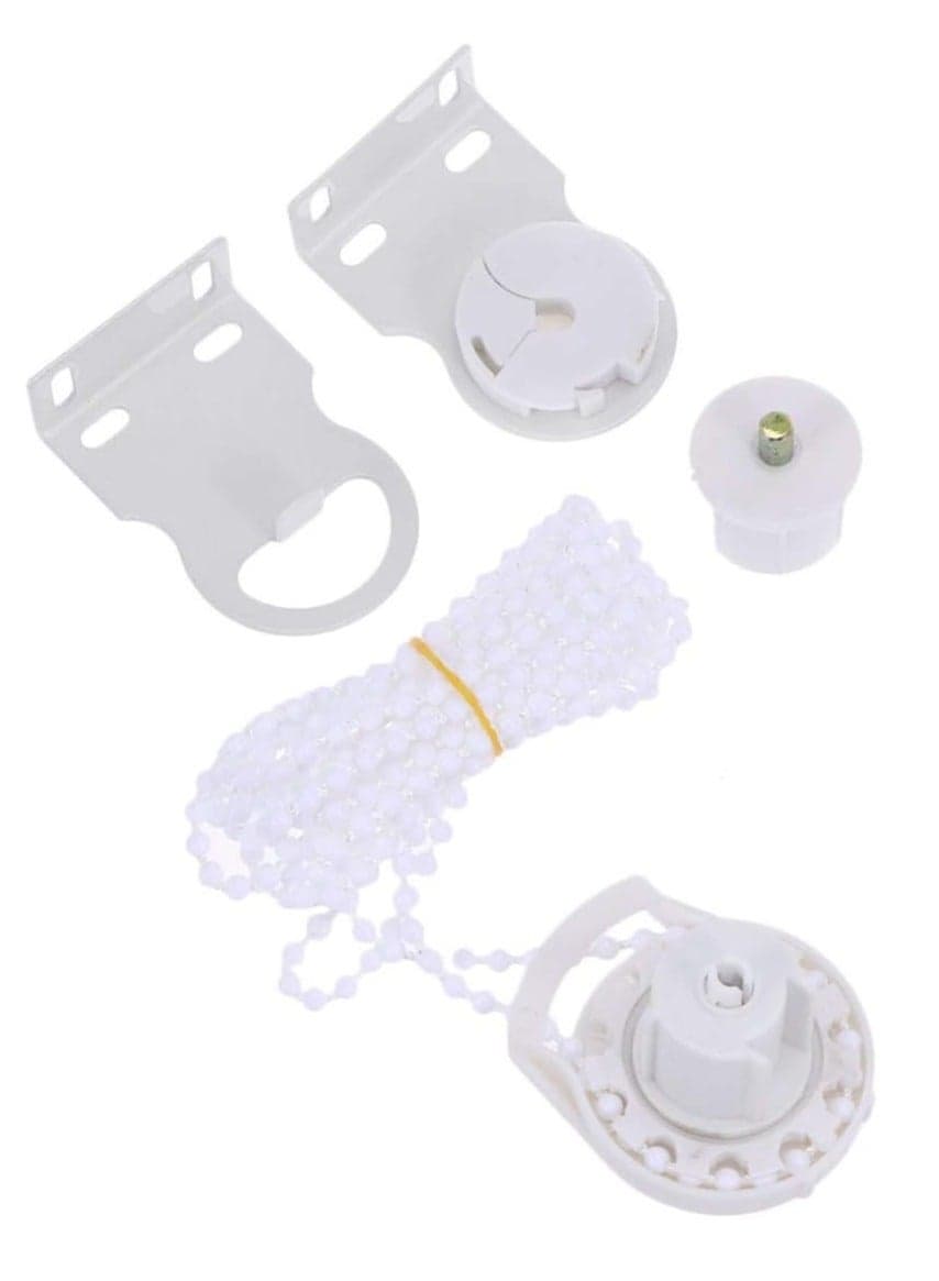 Roller Blind Fitting 1 Set Roller Shade Parts Plastic Bracket Bead Chain Cord with Roller Shade Clutch Rolling Blind Replacement Repair Kit