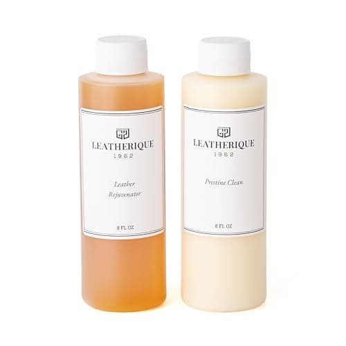 Leatherique Rejuvenator Oil & Prestine Clean Combo Pack Leather Conditioner - Cleans, Hydrates, Protects, Restore All Leather Types, Colors, & Ages - Non Sticky, & Non Silicone (8 Ounce)