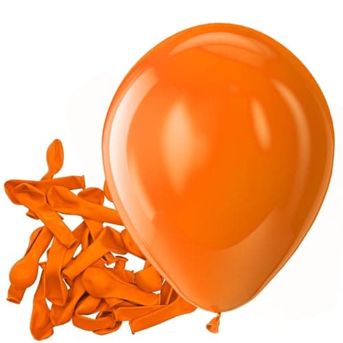 Bezente Orange Balloons Latex Party Balloons 150 Pack 5 inch Matte Small Orange Helium Balloons for Birthday Wedding Bridal Shower Halloween Party Decorations