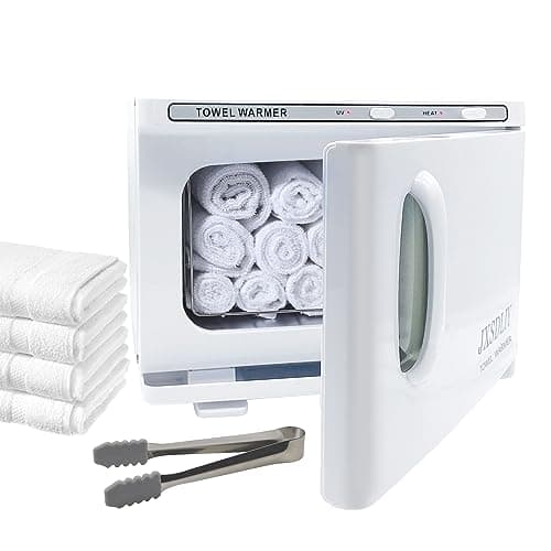 JXSDLIY Hot Towel Warmer for Salon Beauty Bathroom Hot Towel Cabinet 2in1 Personal 8L Small Capacity owel Warmers Spa Upgrade Fast Heating Towel Heater Towel Steamer 8L White