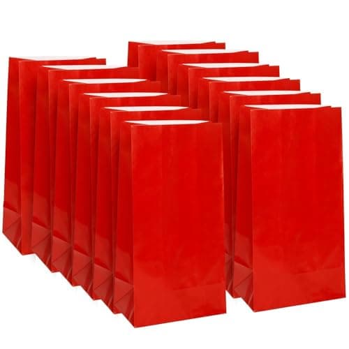 Ruby Red Party Paper Bag 10 x 5 12 Pcs