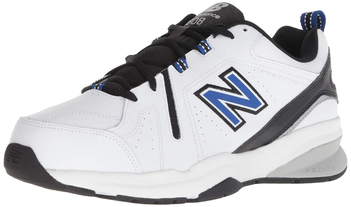 New Balance Men's 608 V5 Casual Comfort Cross Trainer, White/Team Royal, 10 X-Wide