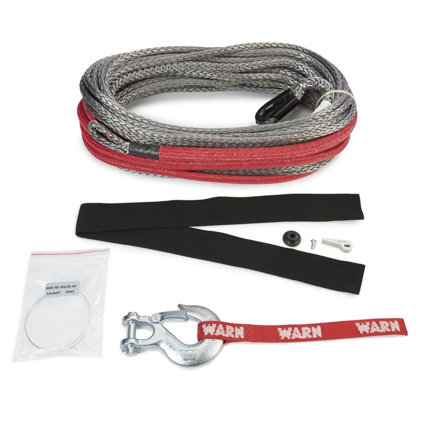 WARN 96040 Spydura Pro Synthetic Winch Cable Rope with Loop Ends 38 Diameter x 100 Length 825 Ton 16500 lb Capacity