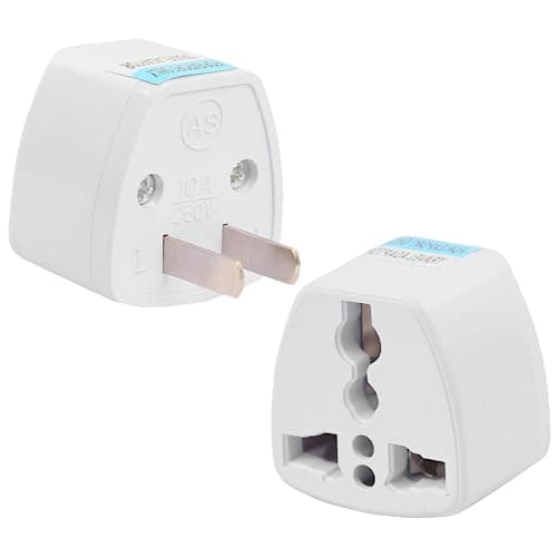 Hi-PLASST Type-A India to US Converter Plug (Pack of 2) India to USA Universal Travel Adapter for Canada, Mexico, Brazil, Philippines, Cuba, Thailand, Taiwan, Japan, Panama 2pin Plug