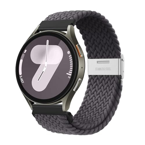 XMUXI 20mm Braided Watch Straps Compatible with Samsung Galaxy Watch 6 Classic Strap 43mm 47mm/Galaxy Watch7 6 5 4 Nylon Solo Loop Replacement Band for Amazfit GTS 4(No Watch)
