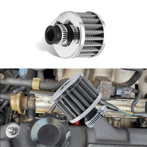 12mm Air Filter Intake Filter Breather, Small Engine Air Filter, Mini Universal Motor Cone Cold Clean Air Intake Filter Turbo Vent Breather, Car Accessories Car Filter Cover for Car Motorcycle