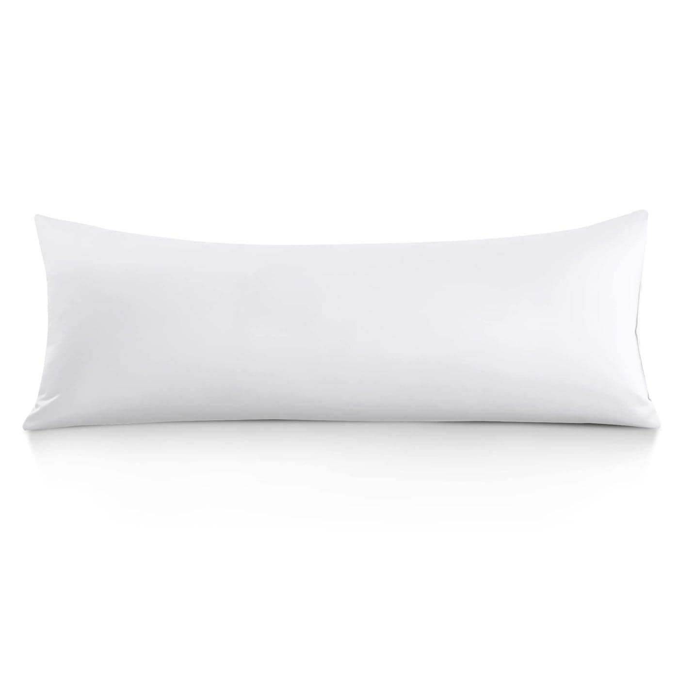 Oubonun 100 Cotton Body Pillowcase 800 Thread Count21x54 Moisture Absorbent and Breathable Premium Hotel Body Pillow Cover for All Seasons White