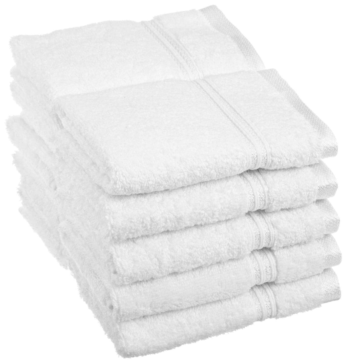 FRESH FROM LOOM Cotton Towel for face Face Towel Set (12 Face Towel, White, 13x13 inch)