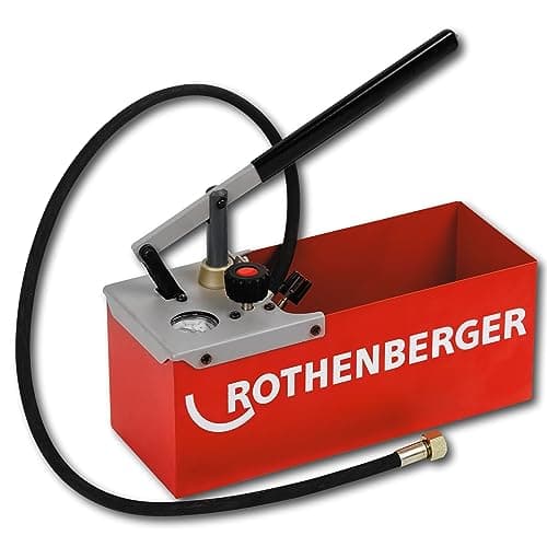 Rothenberger TP 25 Manual Pressure Test Pump with DURAMANT Coating - For Pressure Tests up to 25 bar - Power Pump 16 ml/Hub, 7L Capacity - 60250