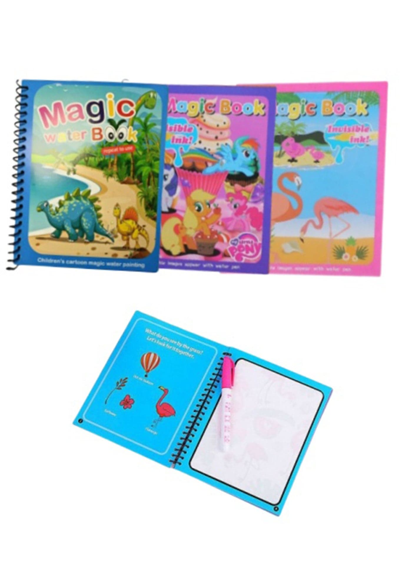 Water Coloring Books for Toddlers,Water Painting Book for Toddlers,Paint with Water Books for 3-5,Water Doodle Book Toys,Travel Toys for Toddlers,Toddler Travel Toys