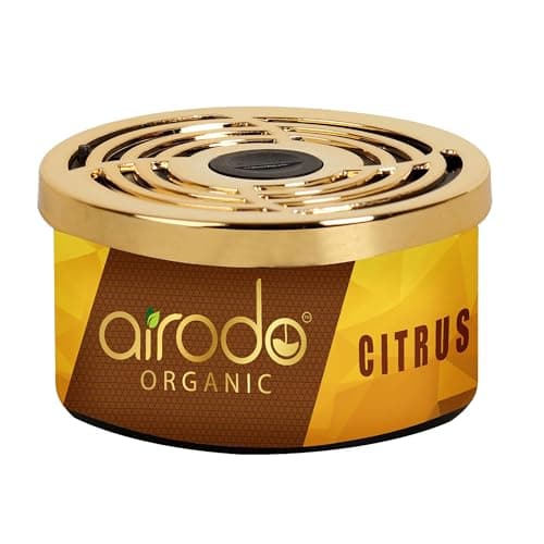 Airodo One Citrus Organic Air Freshener, Strong Fiber Air Freshener to Freshen'up Your Air -,Air Accessories interior air fresheners and fresheners (50g with 2 Refill)