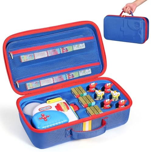 Hard Travel Case Compatible with Little Tikes for Story Dream Machine Books Starter Set Protective Hard Case Container for Storytime Audio Play Real for Littles Character Collection Upgraded Blue