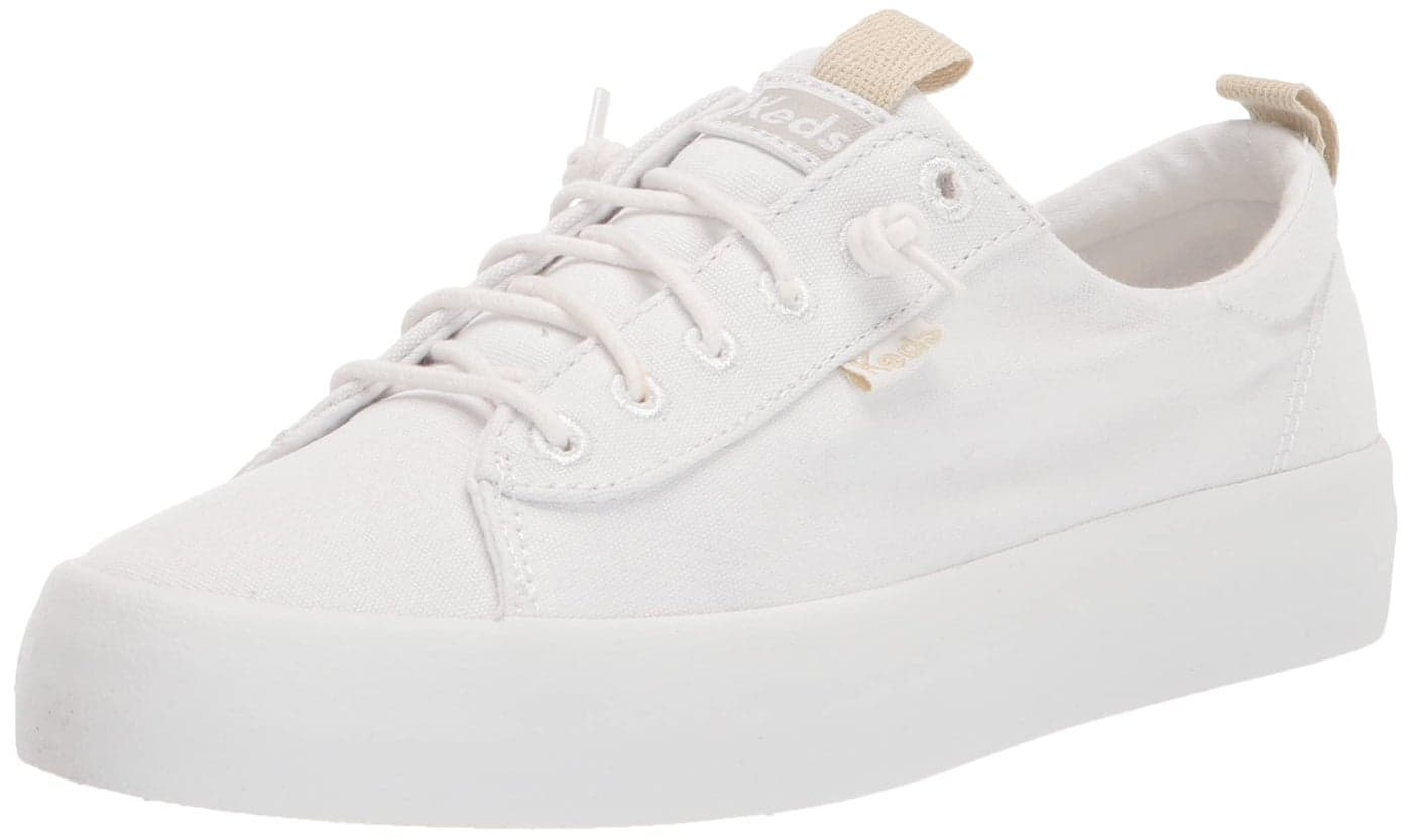 Keds Kickback Canvas Slip on Sneaker Womens White 85 Medium